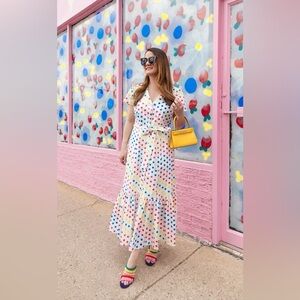 Color Me Courtney, Dipping Dot Minnie Dress Sz 2 BLOGGER FAV - Maxi